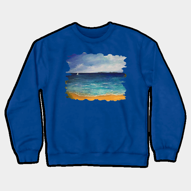 Seascape Crewneck Sweatshirt by RiamiLoray